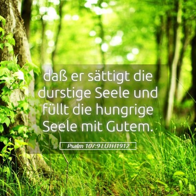 Picture 05 - Psalm 107:9 LUTH1912 - daß er sättigt die durstige Seele und füllt - Bible Verse Picture