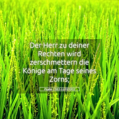 Picture 05 - Psalm 110:5 LUTH1912 - Der Herr zu deiner Rechten wird zerschmettern die - Bible Verse Picture