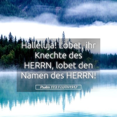 Picture 05 - Psalm 113:1 LUTH1912 - Halleluja! Lobet, ihr Knechte des HERRN, lobet - Bible Verse Picture