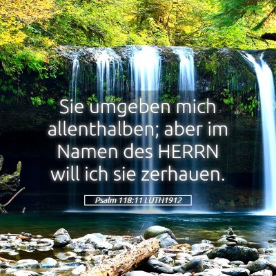 Picture 05 - Psalm 118:11 LUTH1912 - Sie umgeben mich allenthalben; aber im Namen des - Bible Verse Picture