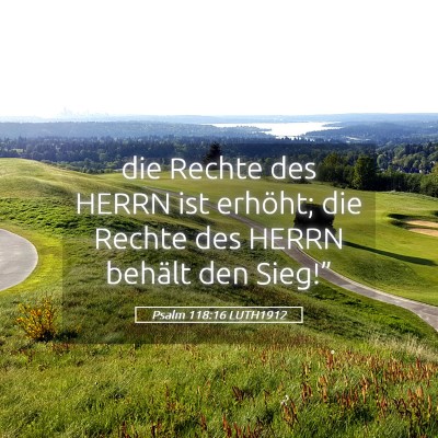 Picture 05 - Psalm 118:16 LUTH1912 - die Rechte des HERRN ist erhöht; die Rechte des - Bible Verse Picture