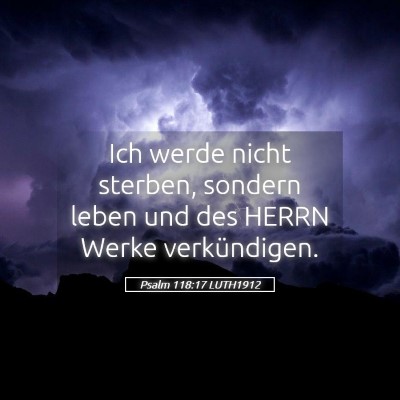 Picture 05 - Psalm 118:17 LUTH1912 - Ich werde nicht sterben, sondern leben und des - Bible Verse Picture