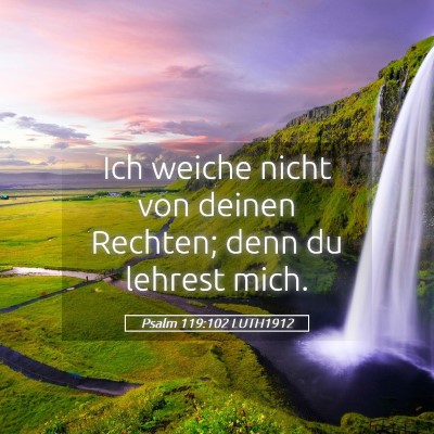 Picture 05 - Psalm 119:102 LUTH1912 - Ich weiche nicht von deinen Rechten; denn du - Bible Verse Picture