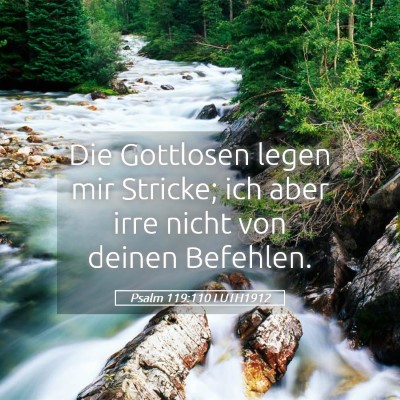 Picture 05 - Psalm 119:110 LUTH1912 - Die Gottlosen legen mir Stricke; ich aber irre - Bible Verse Picture