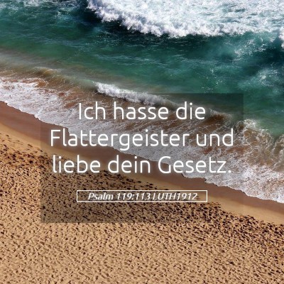 Picture 05 - Psalm 119:113 LUTH1912 - Ich hasse die Flattergeister und liebe dein - Bible Verse Picture