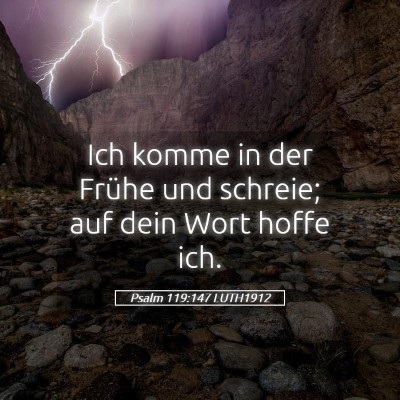 Picture 05 - Psalm 119:147 LUTH1912 - Ich komme in der Frühe und schreie; auf dein - Bible Verse Picture