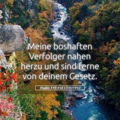 Picture 05 - Psalm 119:150 LUTH1912 - Meine boshaften Verfolger nahen herzu und sind - Bible Verse Picture