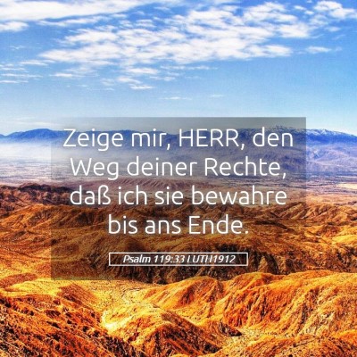 Picture 05 - Psalm 119:33 LUTH1912 - Zeige mir, HERR, den Weg deiner Rechte, daß ich - Bible Verse Picture