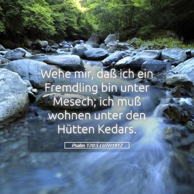 Picture 05 - Psalm 120:5 LUTH1912 - Wehe mir, daß ich ein Fremdling bin unter - Bible Verse Picture