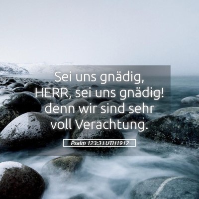 Picture 05 - Psalm 123:3 LUTH1912 - Sei uns gnädig, HERR, sei uns gnädig! denn wir - Bible Verse Picture