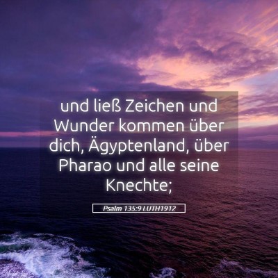 Picture 05 - Psalm 135:9 LUTH1912 - und ließ Zeichen und Wunder kommen über dich, - Bible Verse Picture