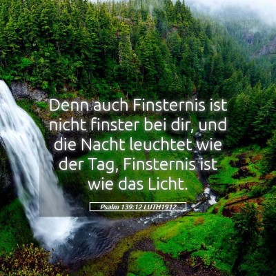 Picture 05 - Psalm 139:12 LUTH1912 - Denn auch Finsternis ist nicht finster bei dir, - Bible Verse Picture