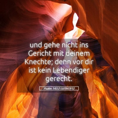 Picture 05 - Psalm 143:2 LUTH1912 - und gehe nicht ins Gericht mit deinem Knechte; - Bible Verse Picture