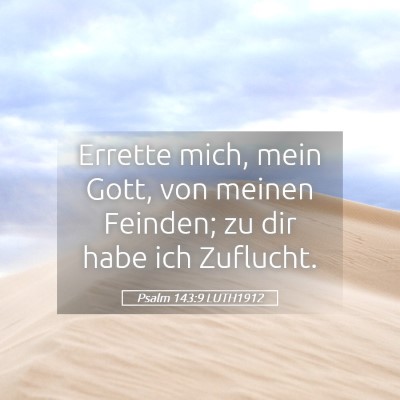 Picture 05 - Psalm 143:9 LUTH1912 - Errette mich, mein Gott, von meinen Feinden; zu - Bible Verse Picture