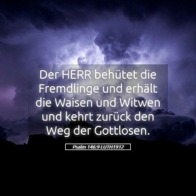 Picture 05 - Psalm 146:9 LUTH1912 - Der HERR behütet die Fremdlinge und erhält die - Bible Verse Picture