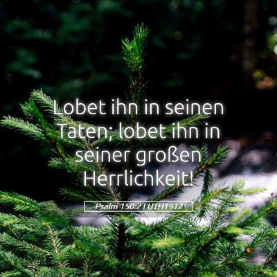 Picture 05 - Psalm 150:2 LUTH1912 - Lobet ihn in seinen Taten; lobet ihn in seiner - Bible Verse Picture