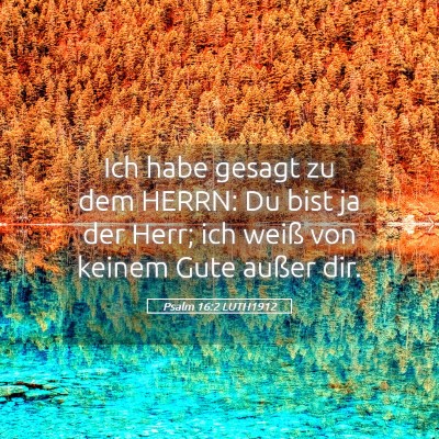 Picture 05 - Psalm 16:2 LUTH1912 - Ich habe gesagt zu dem HERRN: Du bist ja der - Bible Verse Picture