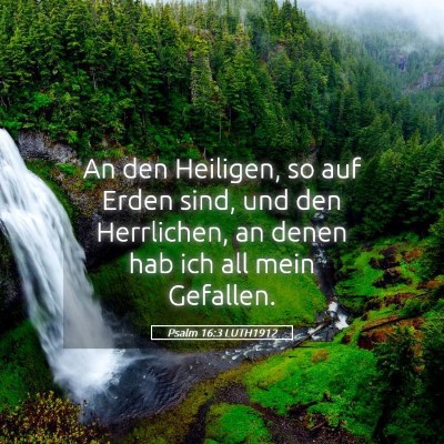 Picture 05 - Psalm 16:3 LUTH1912 - An den Heiligen, so auf Erden sind, und den - Bible Verse Picture