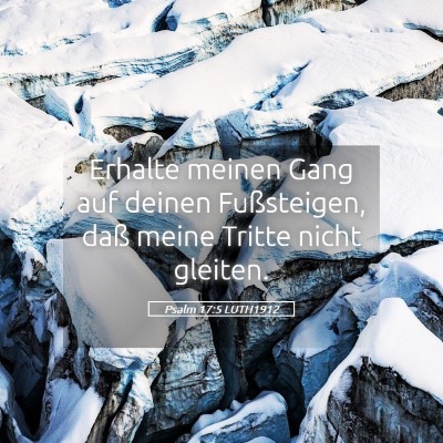 Picture 05 - Psalm 17:5 LUTH1912 - Erhalte meinen Gang auf deinen Fußsteigen, daß - Bible Verse Picture