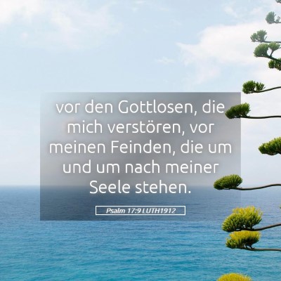 Picture 05 - Psalm 17:9 LUTH1912 - vor den Gottlosen, die mich verstören, vor - Bible Verse Picture