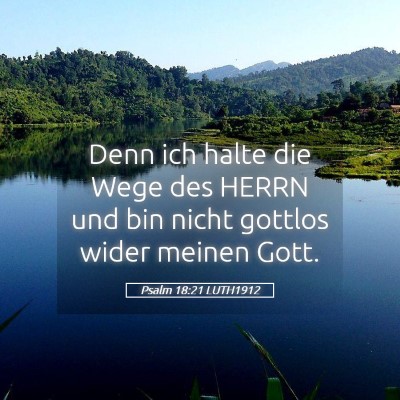 Picture 05 - Psalm 18:21 LUTH1912 - Denn ich halte die Wege des HERRN und bin nicht - Bible Verse Picture