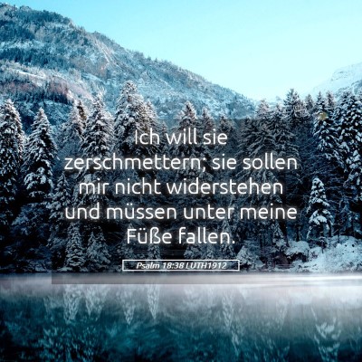 Picture 05 - Psalm 18:38 LUTH1912 - Ich will sie zerschmettern; sie sollen mir nicht - Bible Verse Picture