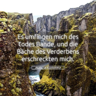 Picture 05 - Psalm 18:4 LUTH1912 - Es umfingen mich des Todes Bande, und die Bäche - Bible Verse Picture