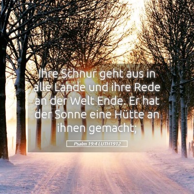 Picture 05 - Psalm 19:4 LUTH1912 - Ihre Schnur geht aus in alle Lande und ihre Rede - Bible Verse Picture
