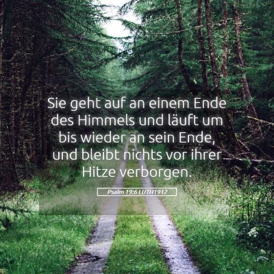 Picture 05 - Psalm 19:6 LUTH1912 - Sie geht auf an einem Ende des Himmels und läuft - Bible Verse Picture