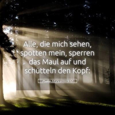 Picture 05 - Psalm 22:7 LUTH1912 - Alle, die mich sehen, spotten mein, sperren das - Bible Verse Picture