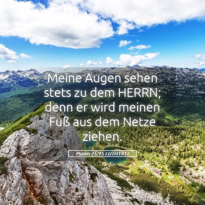 Picture 05 - Psalm 25:15 LUTH1912 - Meine Augen sehen stets zu dem HERRN; denn er - Bible Verse Picture