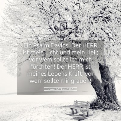 Picture 05 - Psalm 27:1 LUTH1912 - Ein Psalm Davids. Der HERR ist mein Licht und - Bible Verse Picture