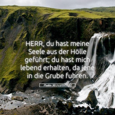 Picture 05 - Psalm 30:3 LUTH1912 - HERR, du hast meine Seele aus der Hölle - Bible Verse Picture
