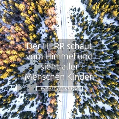 Picture 05 - Psalm 33:13 LUTH1912 - Der HERR schaut vom Himmel und sieht aller - Bible Verse Picture