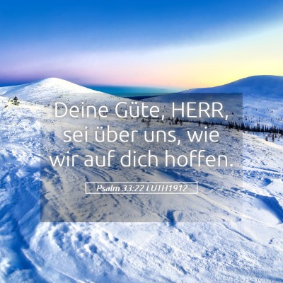 Picture 05 - Psalm 33:22 LUTH1912 - Deine Güte, HERR, sei über uns, wie wir auf - Bible Verse Picture