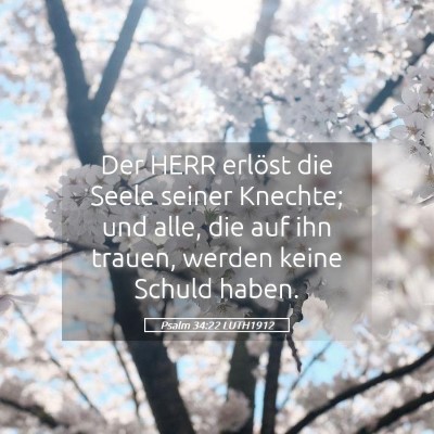 Picture 05 - Psalm 34:22 LUTH1912 - Der HERR erlöst die Seele seiner Knechte; und - Bible Verse Picture