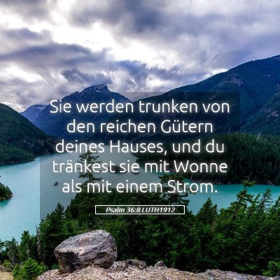 Picture 05 - Psalm 36:8 LUTH1912 - Sie werden trunken von den reichen Gütern deines - Bible Verse Picture