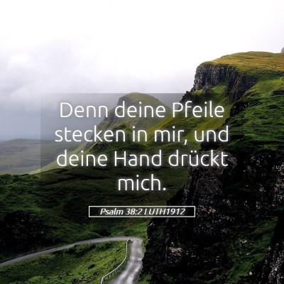 Picture 05 - Psalm 38:2 LUTH1912 - Denn deine Pfeile stecken in mir, und deine Hand - Bible Verse Picture
