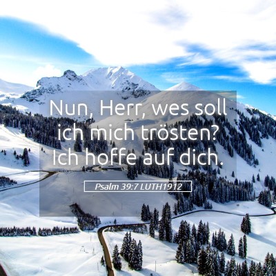 Picture 05 - Psalm 39:7 LUTH1912 - Nun, Herr, wes soll ich mich trösten? Ich hoffe - Bible Verse Picture