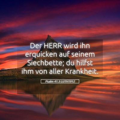 Picture 05 - Psalm 41:3 LUTH1912 - Der HERR wird ihn erquicken auf seinem - Bible Verse Picture