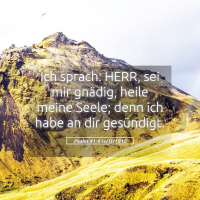 Picture 05 - Psalm 41:4 LUTH1912 - Ich sprach: HERR, sei mir gnädig, heile meine - Bible Verse Picture