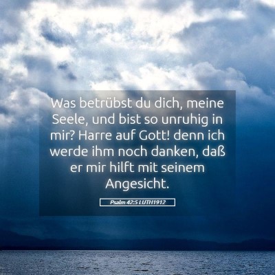 Picture 05 - Psalm 42:5 LUTH1912 - Was betrübst du dich, meine Seele, und bist so - Bible Verse Picture