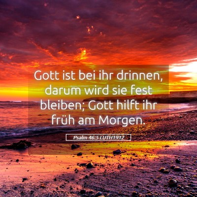 Picture 05 - Psalm 46:5 LUTH1912 - Gott ist bei ihr drinnen, darum wird sie fest - Bible Verse Picture