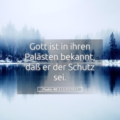 Picture 05 - Psalm 48:3 LUTH1912 - Gott ist in ihren Palästen bekannt, daß er der - Bible Verse Picture