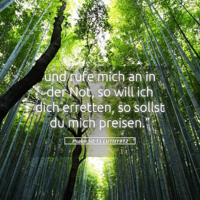 Picture 05 - Psalm 50:15 LUTH1912 - und rufe mich an in der Not, so will ich dich - Bible Verse Picture