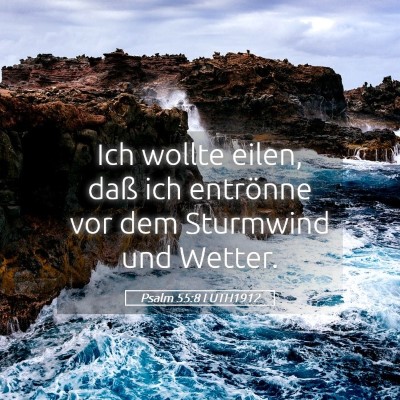 Picture 05 - Psalm 55:8 LUTH1912 - Ich wollte eilen, daß ich entrönne vor dem - Bible Verse Picture