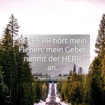 Picture 05 - Psalm 6:9 LUTH1912 - der HERR hört mein Flehen; mein Gebet nimmt der - Bible Verse Picture