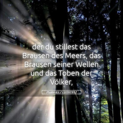 Picture 05 - Psalm 65:7 LUTH1912 - der du stillest das Brausen des Meers, das - Bible Verse Picture