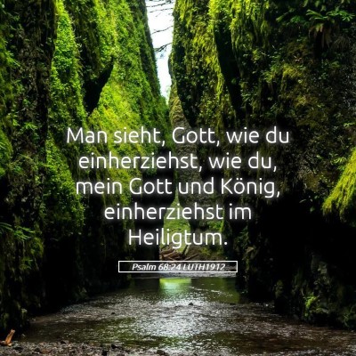 Picture 05 - Psalm 68:24 LUTH1912 - Man sieht, Gott, wie du einherziehst, wie du, - Bible Verse Picture