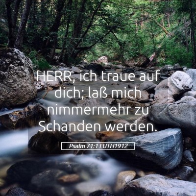 Picture 05 - Psalm 71:1 LUTH1912 - HERR, ich traue auf dich; laß mich nimmermehr zu - Bible Verse Picture